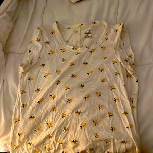 lemon print banana republic tank top